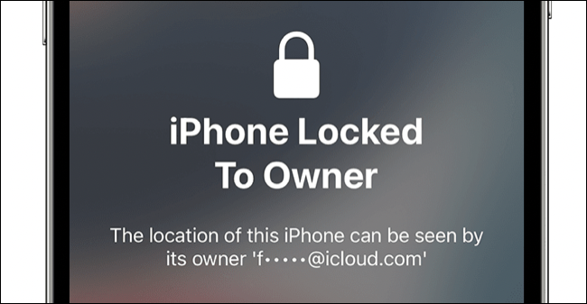 iPhone 上的激活锁